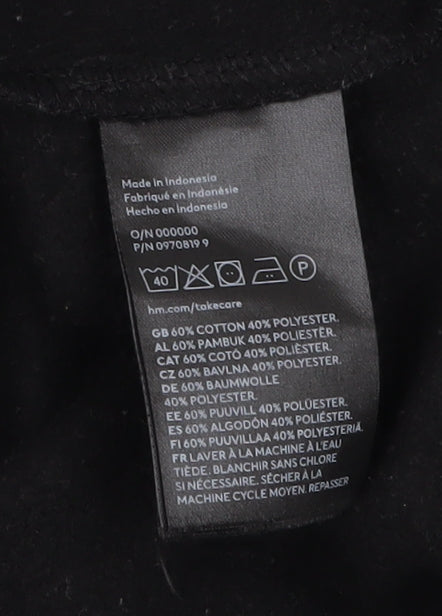 Mens UK Size S H&M Black Pullover Hoodie
