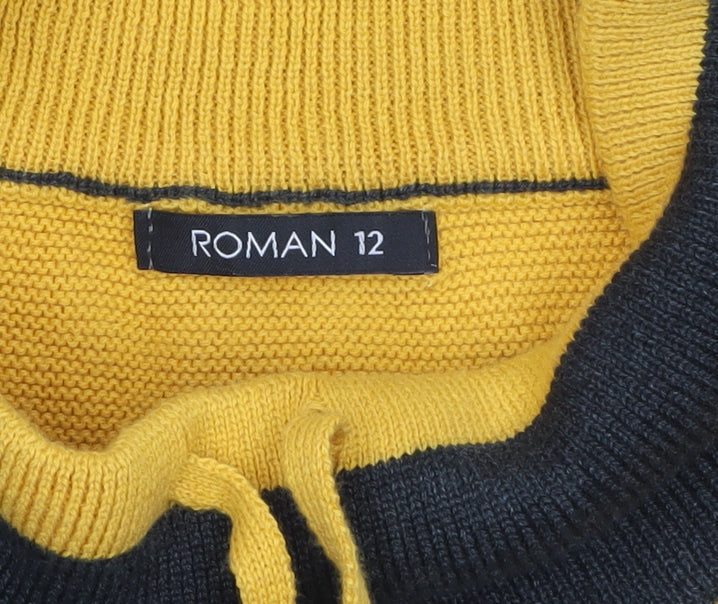Womens UK Size 12 Roman Multicoloured Pullover Jumper