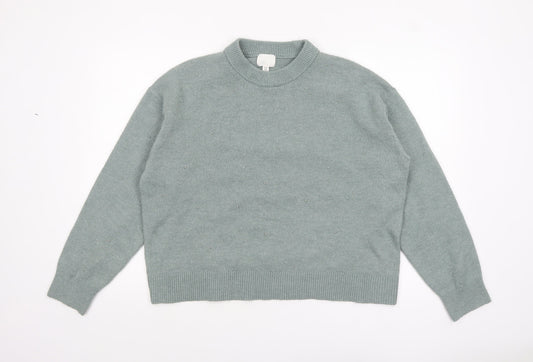 Womens UK Size 12 H&M Green Pullover Jumper