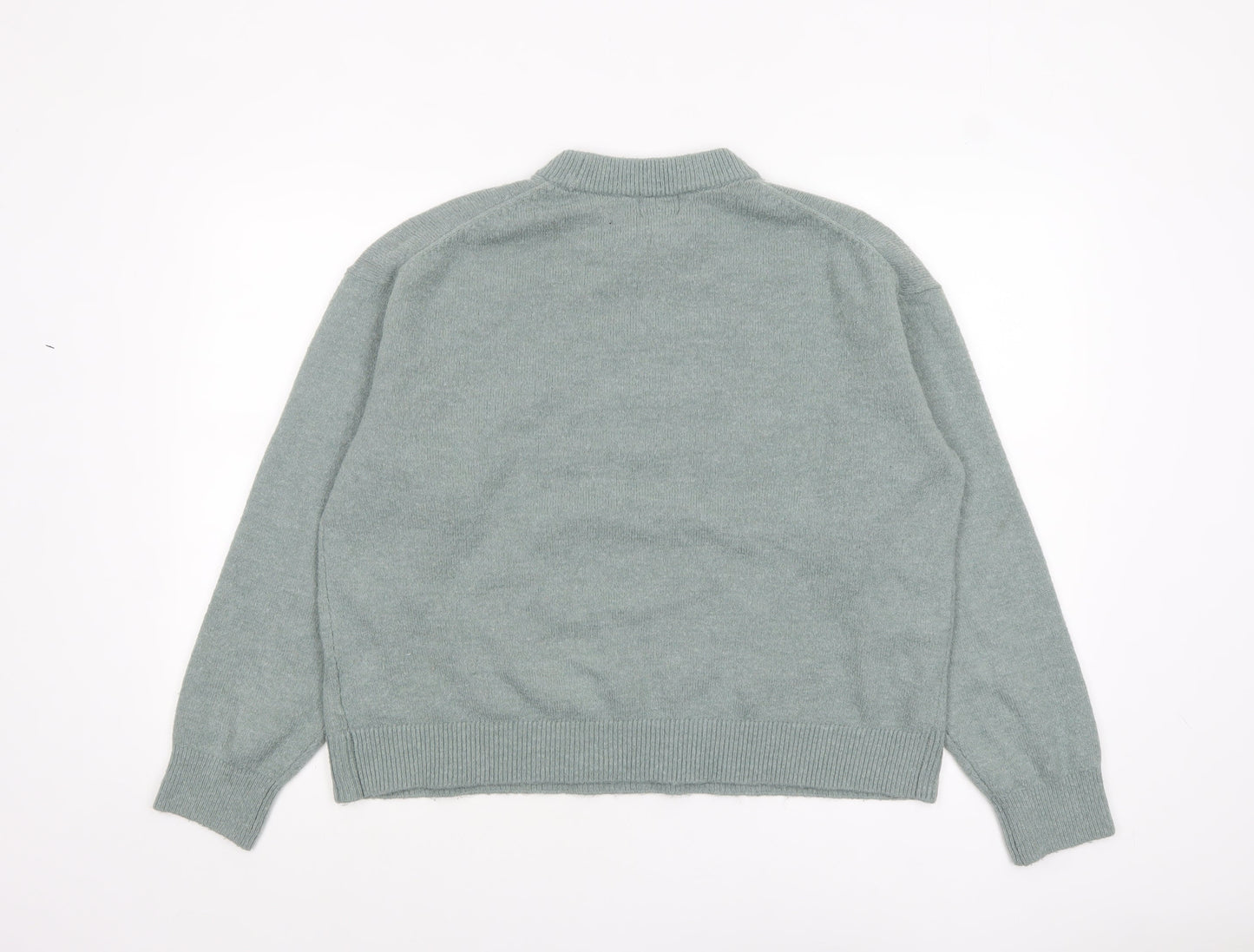 Womens UK Size 12 H&M Green Pullover Jumper