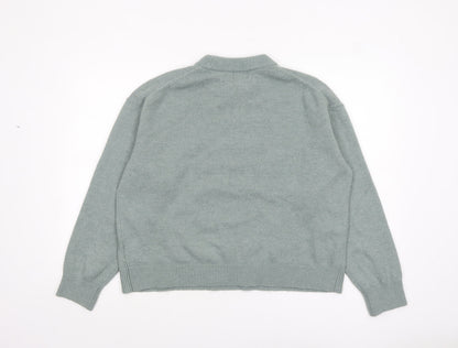 Womens UK Size 12 H&M Green Pullover Jumper