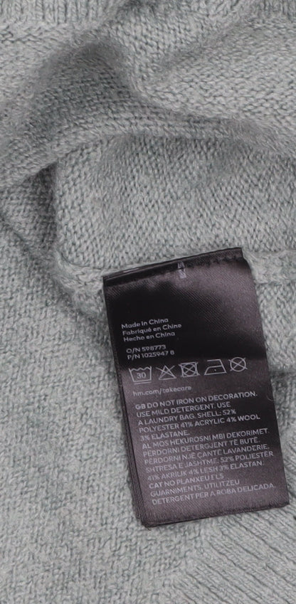 Womens UK Size 12 H&M Green Pullover Jumper