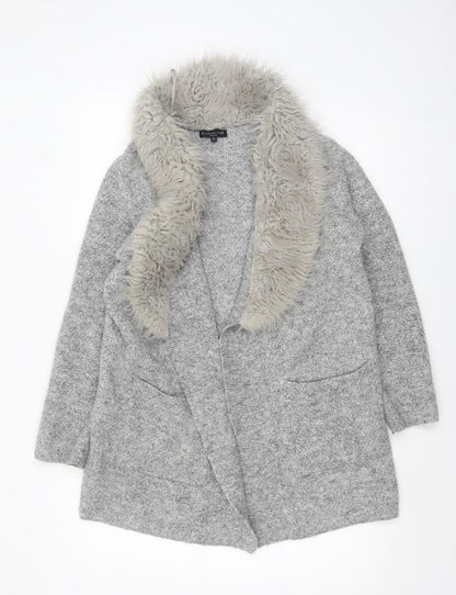 Womens UK Size 14 F&F Grey Cardigan Jumper