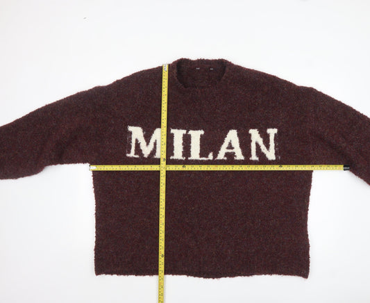 Nutmeg Womens Brown 'MILAN' Pullover Jumper Size 20 Plus Knit Wool Blend