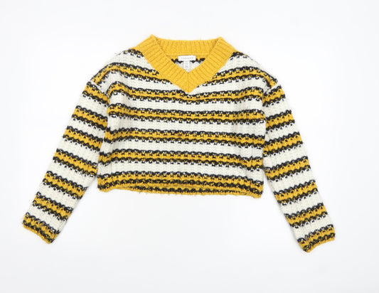 Womens UK Size 6 Topshop Multicoloured Pullover Jumper