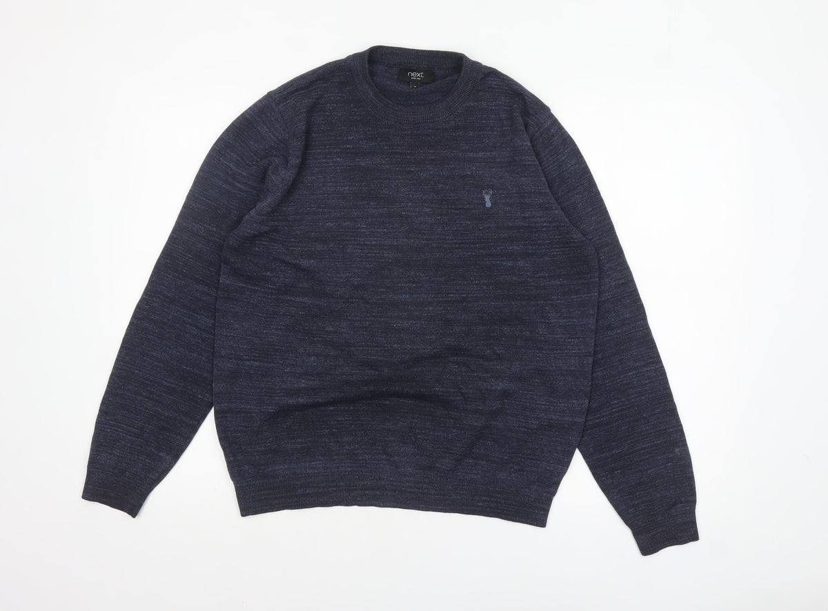 Mens UK Size M NEXT Blue Pullover Jumper