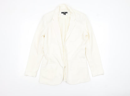 H&M Women’s Ivory Single-Breasted Blazer UK 10 Classic Fit