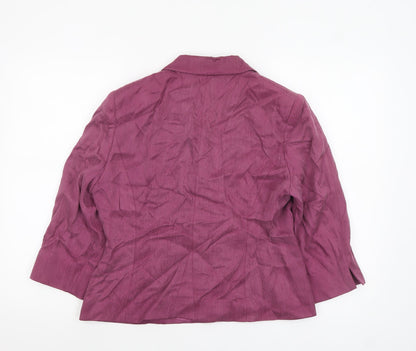 Womens UK Size 12 Country Casuals Petites Pink Suit Jacket