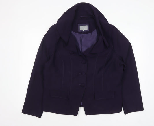 Marks and Spencer Per Una Purple Women's Blazer Size 20 Lined Tailored Jacket