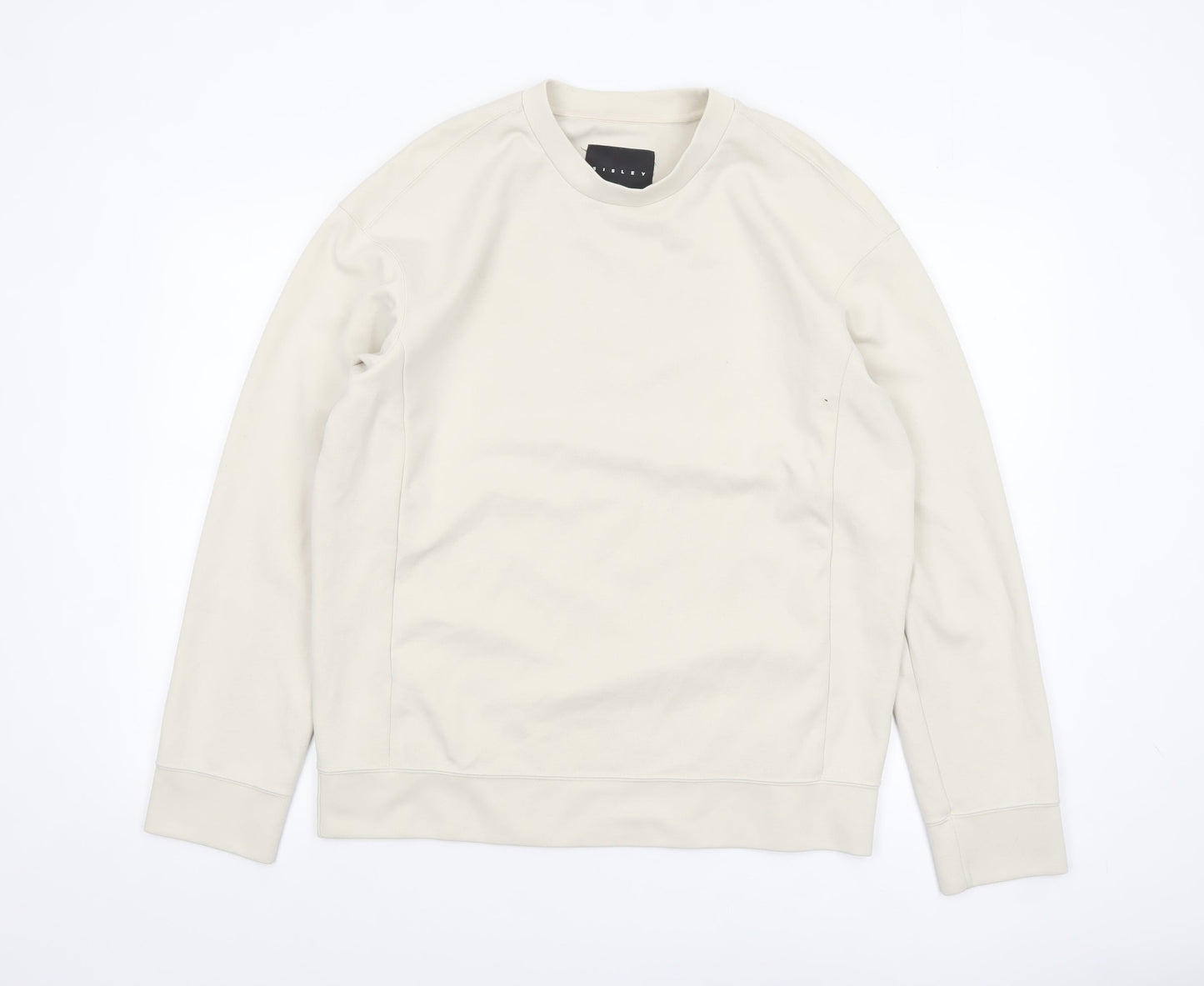 Mens UK Size M Sisley Beige Pullover Sweatshirt