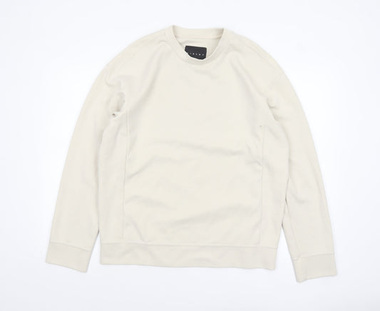 Mens UK Size M Sisley Beige Pullover Sweatshirt