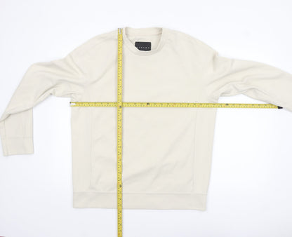 Mens UK Size M Sisley Beige Pullover Sweatshirt