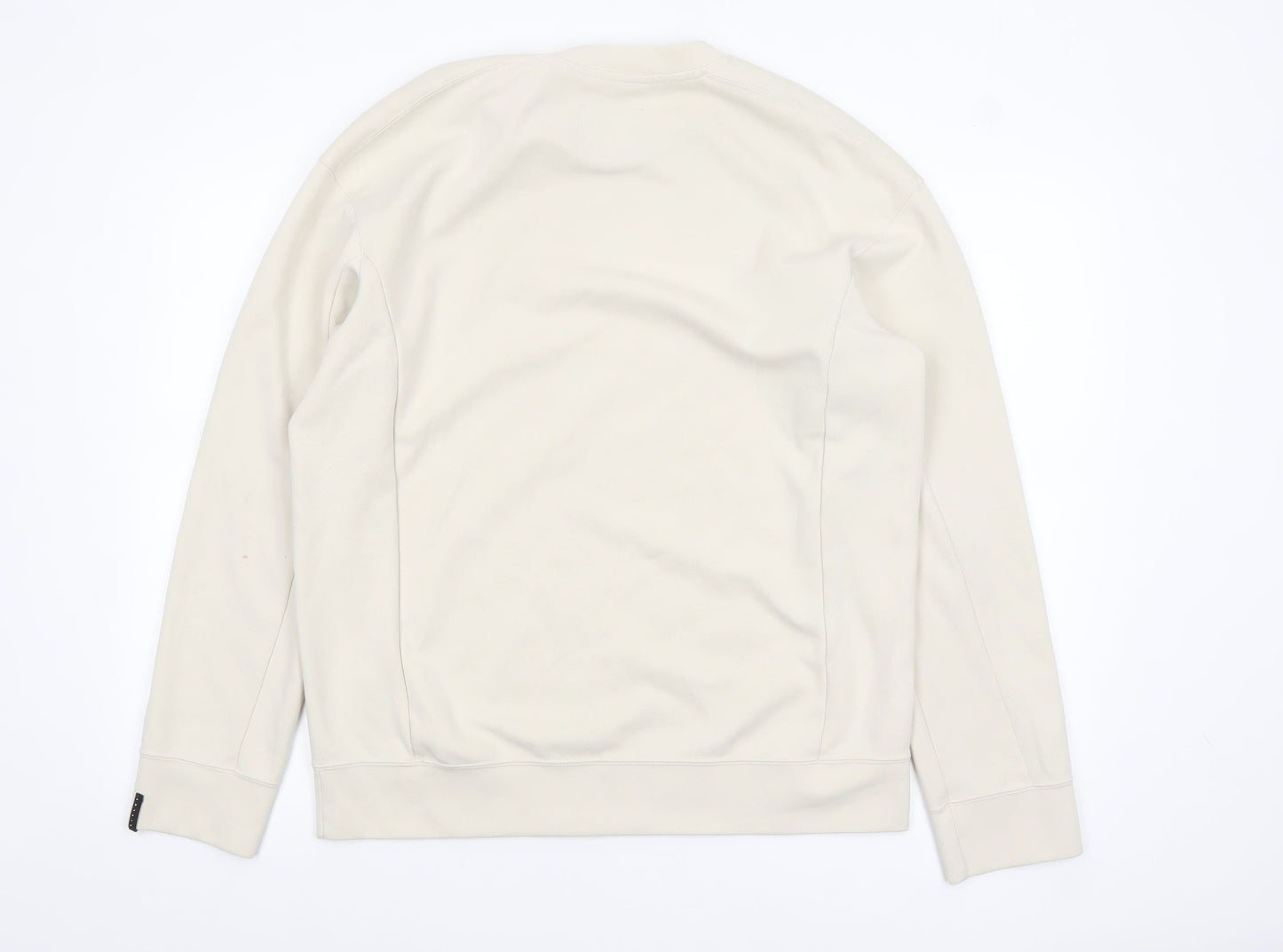 Mens UK Size M Sisley Beige Pullover Sweatshirt