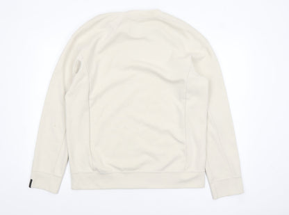 Mens UK Size M Sisley Beige Pullover Sweatshirt
