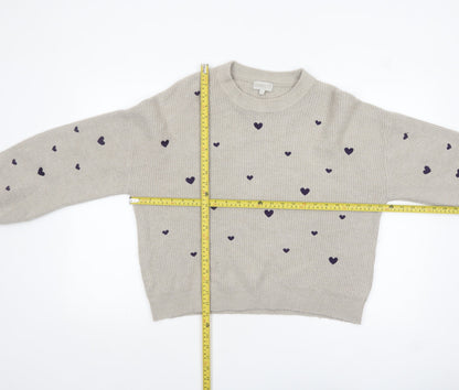 Womens UK Size 12 Apricot Beige Pullover Jumper