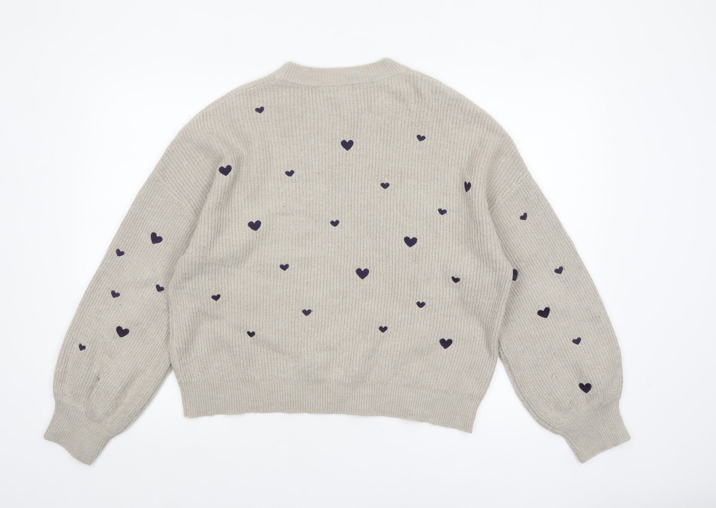 Womens UK Size 12 Apricot Beige Pullover Jumper