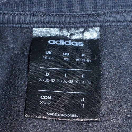 Womens UK Size XS Adidas Black Pullover Sweatshirt