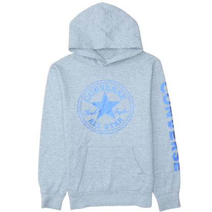 Converse Boys Grey Pullover Hoodie L 12-13 Years Logo Fleece Sweatshirt