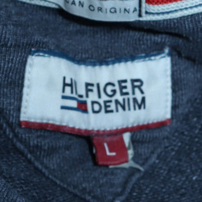Mens UK Size L Tommy Hilfiger Blue Pullover Sweatshirt