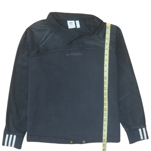 Womens UK Size 10 Adidas Black Pullover Sweatshirt