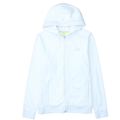 Womens UK Size XL Under Armour White Full Zip Hoodie