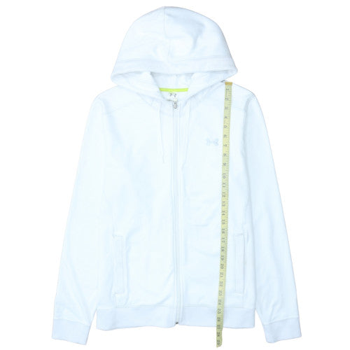 Womens UK Size XL Under Armour White Full Zip Hoodie