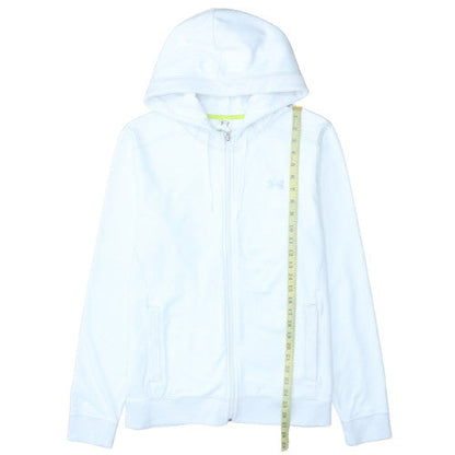 Womens UK Size XL Under Armour White Full Zip Hoodie