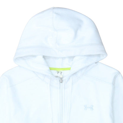 Womens UK Size XL Under Armour White Full Zip Hoodie