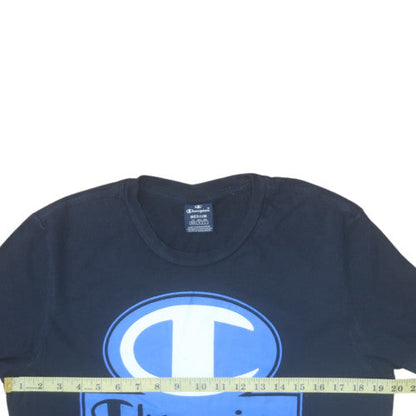 Champion Men's Navy Blue Medium Graphic Logo T-Shirt