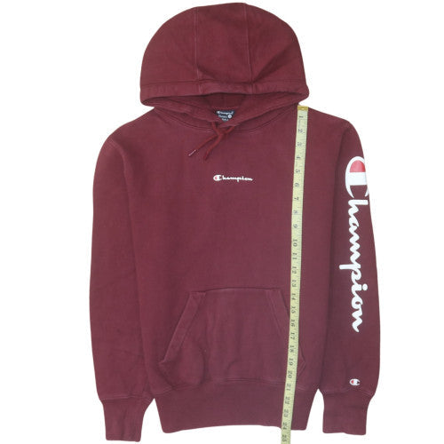 Mens UK Size S Champion Red Pullover Hoodie