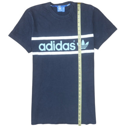 Adidas Men's Navy Blue Crew Neck Short Sleeve Graphic T-Shirt L