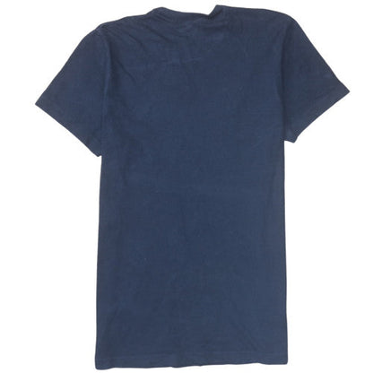 Adidas Men's Navy Blue Crew Neck Short Sleeve Graphic T-Shirt L