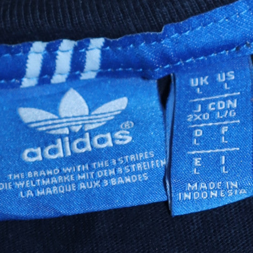 Adidas Men's Navy Blue Crew Neck Short Sleeve Graphic T-Shirt L