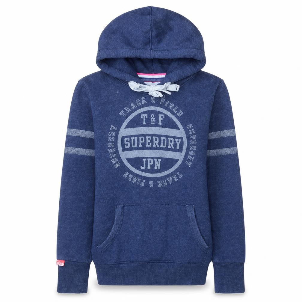Womens UK Size M Superdry Blue Pullover Hoodie