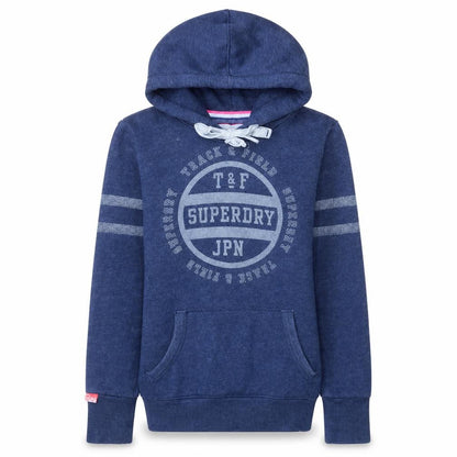Womens UK Size M Superdry Blue Pullover Hoodie