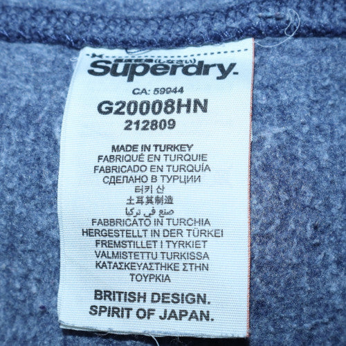 Womens UK Size M Superdry Blue Pullover Hoodie