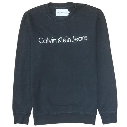 Mens UK Size M Calvin Klein Jeans Black Pullover Sweatshirt
