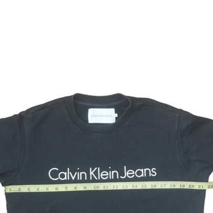 Mens UK Size M Calvin Klein Jeans Black Pullover Sweatshirt