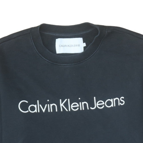 Mens UK Size M Calvin Klein Jeans Black Pullover Sweatshirt