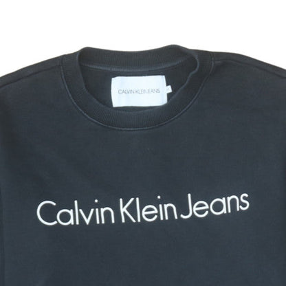 Mens UK Size M Calvin Klein Jeans Black Pullover Sweatshirt