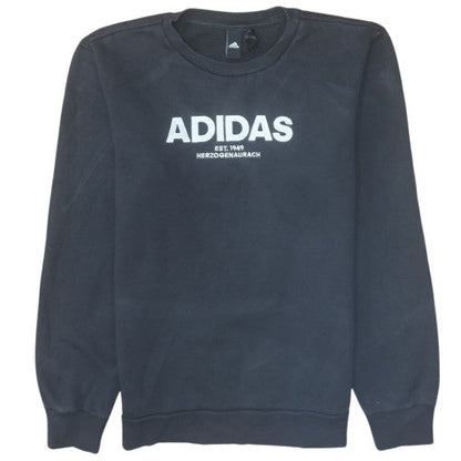 Mens UK Size M Adidas Black Pullover Sweatshirt