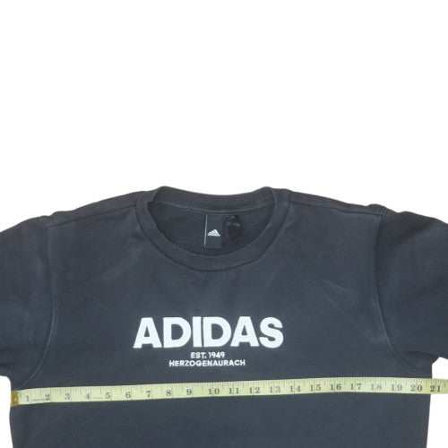Mens UK Size M Adidas Black Pullover Sweatshirt