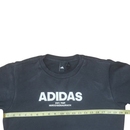 Mens UK Size M Adidas Black Pullover Sweatshirt