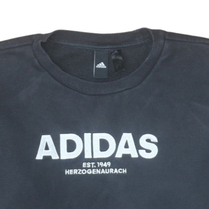Mens UK Size M Adidas Black Pullover Sweatshirt