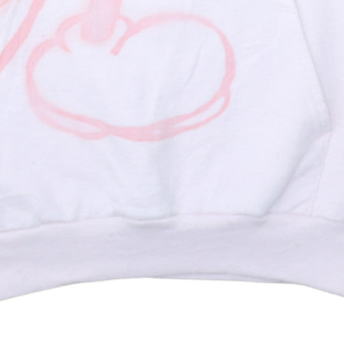 Womens UK Size S Hanes Pink Pullover Hoodie