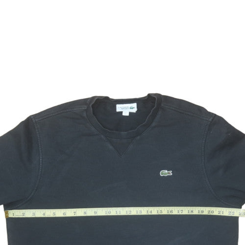 Mens UK Size L Lacoste Black Pullover Sweatshirt