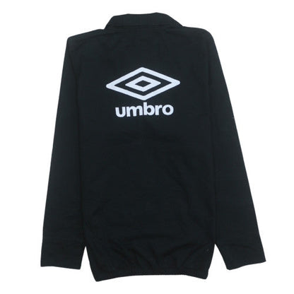Umbro Boys Black Long Sleeve Cotton Polo Football Shirt Size 8 Years