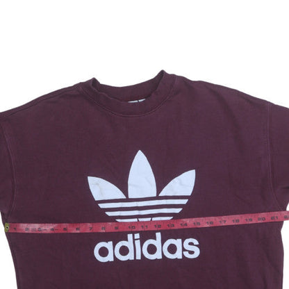 Womens UK Size 12 Adidas Red Pullover Sweatshirt