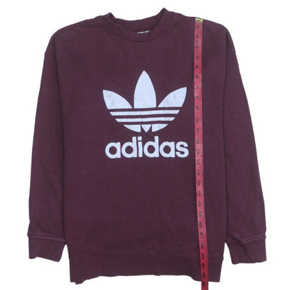 Womens UK Size 12 Adidas Red Pullover Sweatshirt
