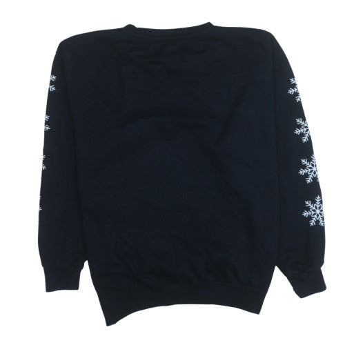 Womens UK Size XL Active Sweats Black Pullover Sweatshirt